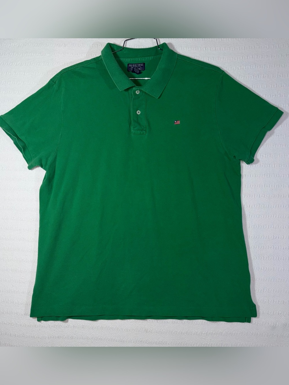 Vtg Ralph Lauren Polo Jeans Co Mens Polo Shirt Size XXL USA Flag Preppy Golf
